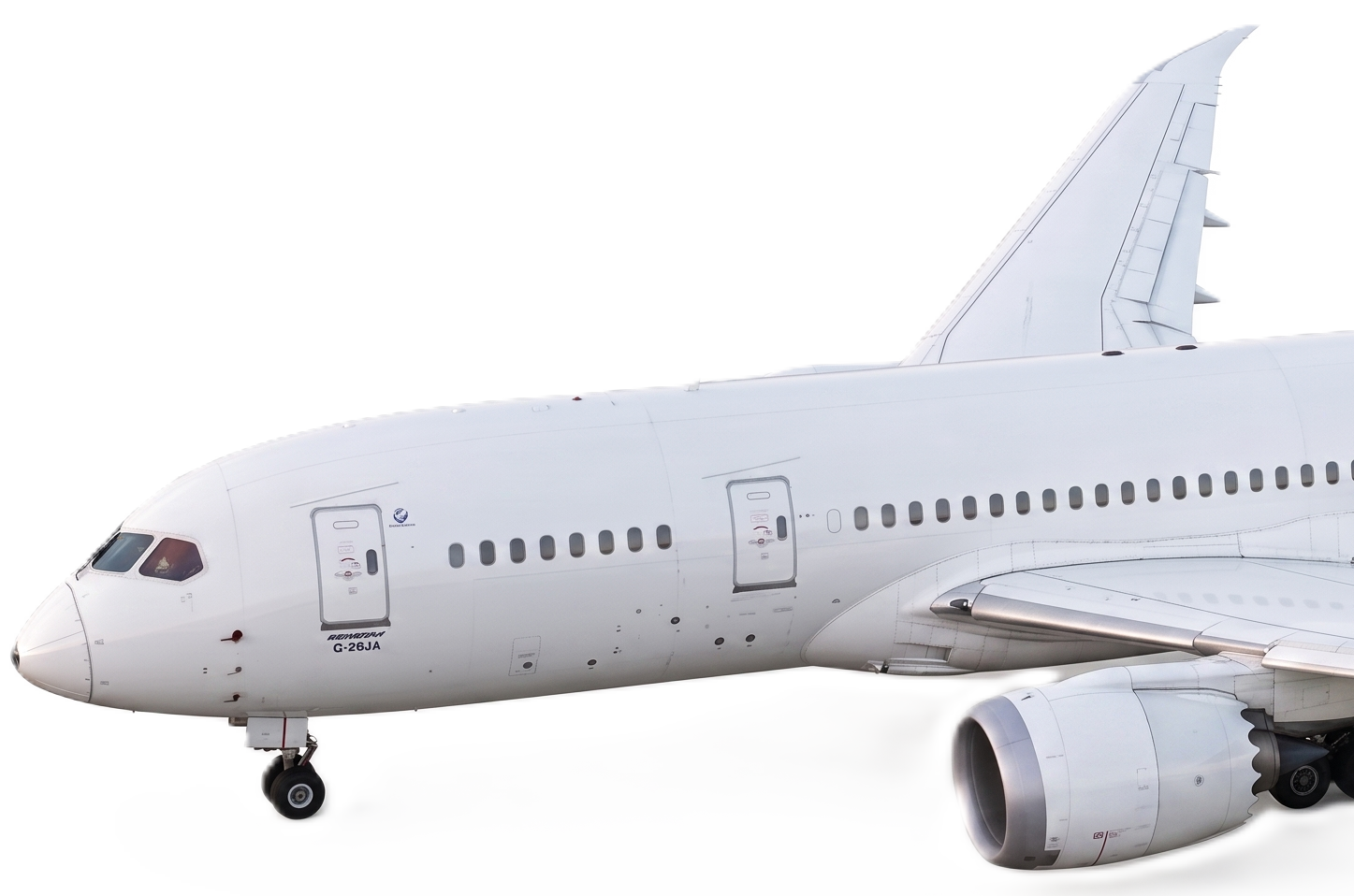 Avion sur fond blanc, spécialiste de l'assistance aéroportuaire
